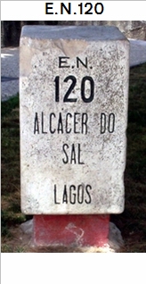 E.N. 120 - Alccer do Sal - Grndola - Santiago do Cacm - Tanganheira
 - Cercal - So Lus - Odemira - Odeceixe - Aljezur - Alfambras - Lagos